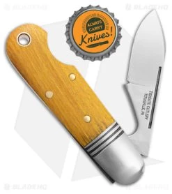 GEC Tidioute Cutlery #25 Beerlow Pocket Knife Red Osage Orange (2.1" Satin) -Knives Shop GEC Tidioute Cutlery 25 Beerlow Pocket Knife Red Osage Orange Satin BHQ 181174 kc bottlecap
