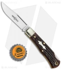 GEC Tidioute Cutlery #83 Tascosa Lockback Knife - Dark Brewed Jigged Bone -Knives Shop GEC Tidioute Cutlery 83 Tascosa LB Dark Brewed Jigged Bone Satin BHQ 134001 jr bottlecap
