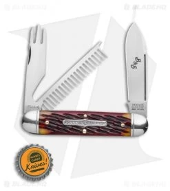 GEC Tidioute Cutlery Beer & Sausage 3.75" Pocket Knife Autumn Leaf Jigged Bone 9 GEC Tidioute Cutlery Beer & Sausage 3.75" Pocket Knife Autumn Leaf Jigged Bone -Knives Shop GEC Tidioute Cutlery Beer Sausage 3.75 Pocket Knife Autumn Leaf Jigged Bone BHQ 116789 LS Bottlecap