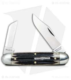 GEC #35 Tidioute Cutlery Churchill Pocket Knife 3.75" Cougar Clawed Bone 351217