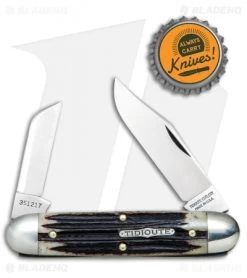 GEC #35 Tidioute Cutlery Churchill Pocket Knife 3.75" Cougar Clawed Bone 351217 -Knives Shop GEC Tidioute Cutlery Churchill Cougar Clawed Bone GEC351217 BHQ 76740 jr bottlecap