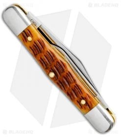 GEC Tidioute Cutlery Conductor 3.25" Pocket Knife Antique Autumn Jigged Bone -Knives Shop GEC Tidioute Cutlery Conductor Pocket Knife Antique Autumn Jigged Bone 331220 BHQ 115475 LS Side