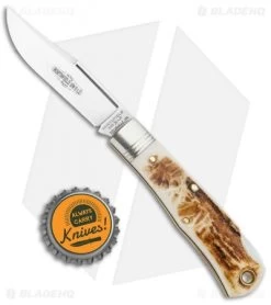 GEC Tidioute Cutlery #83 Tascosa Lockback Knife - Sambar Stag -Knives Shop GEC Tidioute Cutlery Knife Sambar Stag 831121LB BHQ 134403 jr bottlecap