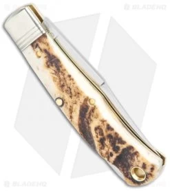 GEC Tidioute Cutlery #83 Tascosa Lockback Knife - Sambar Stag -Knives Shop GEC Tidioute Cutlery Knife Sambar Stag 831121LB BHQ 134403 jr side