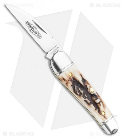 GEC Tidioute Cutlery Little Rattler Traditional Knife Sambar Stag (2" Satin) 3 GEC Tidioute Cutlery Little Rattler Traditional Knife Sambar Stag (2" Satin)