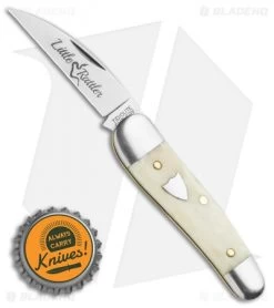 GEC Tidioute Cutlery Little Rattler Traditional Pocket Knife Smooth White Bone 9 GEC Tidioute Cutlery Little Rattler Traditional Pocket Knife Smooth White Bone -Knives Shop GEC Tidioute Cutlery Little Rattler Traditional Pocket Knife Smooth White Bone BHQ 118537 LS Bottlecap 2