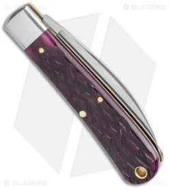 GEC Tidioute Cutlery Viper Pocket Knife Black Plum Jigged Bone (3" Satin) 470120 -Knives Shop GEC Tidioute Cutlery Pocket Knife Black Plum Jigged Bone 3 Satin 470120 BHQ 120240 LS Side