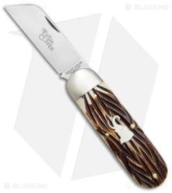 GEC Tidioute Cutlery Toe Nail Clipper Knife India Jigged Bone (3" Satin)
