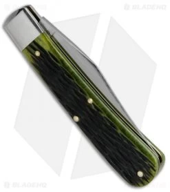 GEC #74 Tidioute Stallion Pocket Knife 4.0" Spring Green Jigged Bone -Knives Shop GEC Tidioute Stallion Spring Grn Jig Bone 748117 SGJB BHQ 52128 jr side