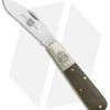 GEC Two Acorn Barlow Knife 3.75" Green Linen Micarta 861121 -Knives Shop GEC Trapper Green Canvas Micarta 861121 BHQ 136945 jr 2