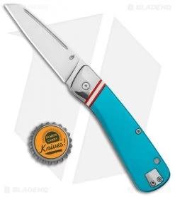 Gerber Straightlace Sheepsfoot Slip Joint Knife Blue (2.9" Satin) -Knives Shop Gerber Straightlace SJ Blue Sheepsfoot Satin BHQ 94201 jr bottlecap