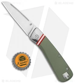 Gerber Straightlace Sheepsfoot Slip Joint Knife OD Green (2.9" Satin) -Knives Shop Gerber Straightlace SJ Green Sheepsfoot Satin BHQ 94199 jr bottlecap