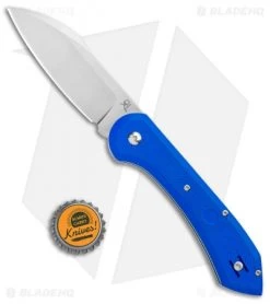 Gudy Van Poppel TFG Magna Slip Joint Knife Blue G-10 (3.5" Stonewash) -Knives Shop Gudy van Poppel TFG Magna SJ Blue G 10 SW TFG 01 BL BHQ 105531 jr bottlecap