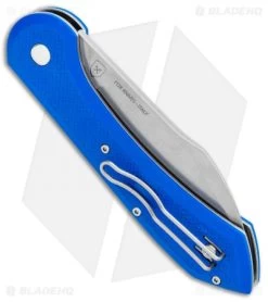 Gudy Van Poppel TFG Magna Slip Joint Knife Blue G-10 (3.5" Stonewash) -Knives Shop Gudy van Poppel TFG Magna SJ Blue G 10 SW TFG 01 BL BHQ 105531 jr side