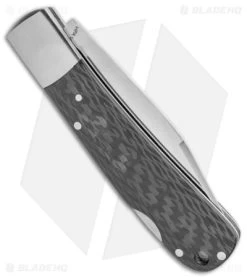HPA Grandair SWS Salmon Lockback Knife Carbon Fiber (3.4" Satin) -Knives Shop HPA SWS Salmon LB CF Satin BHQ 136020 jr side