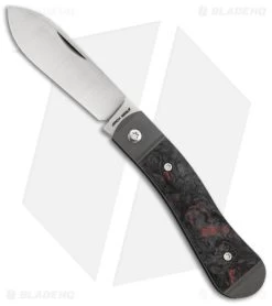 Jack Wolf Knives K9 Jack Slip Joint Knife Dark Matter Red CF (2.9" Satin)