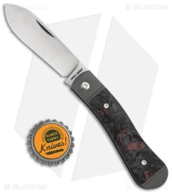 Jack Wolf Knives K9 Jack Slip Joint Knife Dark Matter Red CF (2.9" Satin) -Knives Shop Jack Wolf Knives K9 Jack SJ Pocket Knife Dark Matter Red Fat CF Satin BHQ 141965 jr bottlecap
