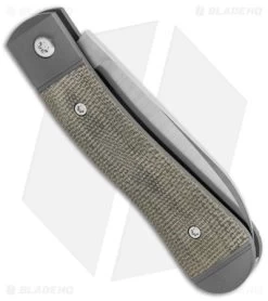 Jack Wolf Knives K9 Jack Slip Joint Pocket Knife OD Green Micarta (2.9" Satin) -Knives Shop Jack Wolf Knives K9 Jack SJ Pocket Knife OD Green Micarta Satin BHQ 141934 jr side