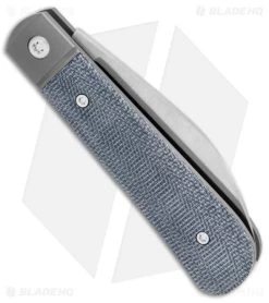 Jack Wolf Knives Laid Back Jack Slip Joint Knife Black Micarta (2.8" Satin) -Knives Shop Jack Wolf Knives Laid Back Jack Black Micarta SJ Satin BHQ 141944 jr side