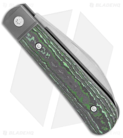 Jack Wolf Knives Laid Back Jack Slip Joint Knife Green Carbon Fiber (2.8" Satin) 5 Jack Wolf Knives Laid Back Jack Slip Joint Knife Green Carbon Fiber (2.8" Satin) - Image 3