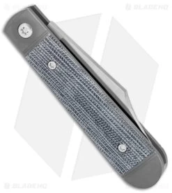 Jack Wolf Knives Little Bro Jack Slip Joint Knife Black Micarta (2.7" Satin) -Knives Shop Jack Wolf Knives Little Bro Jack SJ Knife Black Micarta Satin BHQ 141947 jr side