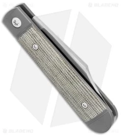 Jack Wolf Knives Little Bro Jack Slip Joint Knife OD Green Micarta (2.7" Satin) -Knives Shop Jack Wolf Knives Little Bro Jack SJ Knife OD Green Micarta Satin BHQ 141945 jr side