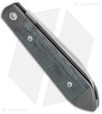 Jack Wolf Knives Low Drag Jack Slip Joint Knife Black Micarta (2.9" Satin) 5 Jack Wolf Knives Low Drag Jack Slip Joint Knife Black Micarta (2.9" Satin) - Image 3