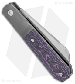 Jack Wolf Knives Midnight Jack Slip Joint Purple Haze Fat Carbon (2.91" Satin) 9 Jack Wolf Knives Midnight Jack Slip Joint Purple Haze Fat Carbon (2.91" Satin) -Knives Shop Jack Wolf Knives Midnight Jack Purple Haze Fat Carbon SJ BHQ 153015 jr side