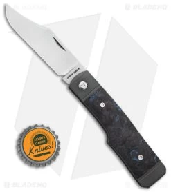 Jack Wolf Knives Sharpshooter Jack Slip Joint Knife Blue Fat CF (3" Satin) -Knives Shop Jack Wolf Knives Sharpshooter Jack Fat Carbon Slipjoint 2in Satin BHQ 141964 td size
