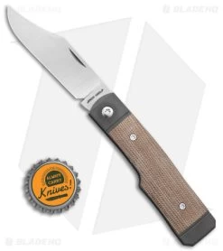 Jack Wolf Knives Sharpshooter Jack Slip Joint Knife Natural Micarta (3" Satin) -Knives Shop Jack Wolf Knives Sharpshooter Jack Natural Micarta Slipjoint 2in Satin BHQ 141932 td size