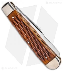 Boker H.J. Justin & Sons Trapper Knife 4" Jigged Bone 8 Boker H.J. Justin & Sons Trapper Knife 4" Jigged Bone -Knives Shop Justin TS Trapper BHQ 115594 td side