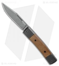 LionSteel BestMan Slip Joint Knife Ti Liners Natural Micarta (2.8" PVD Finish)