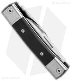 LionSteel BestMan 2-Bladed Traditional Knife Ebony Wood (2.88" Satin) -Knives Shop LionSteel BestMan 2 Bladed Tradition SJ Ebony Wood Satin BM13 EB BHQ 94384 jr side