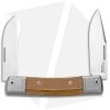 LionSteel BestMan 2-Bladed Traditional Knife Natural Micarta (2.88" Satin)