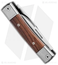 LionSteel BestMan 2-Bladed Traditional Knife Santos Wood (2.88" Satin) -Knives Shop LionSteel BestMan 2 Bladed Tradition SJ Santos Wood Satin BM13 ST BHQ 94381 jr side