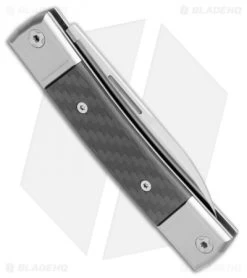LionSteel BestMan 2 Drop Point Traditional Slip Joint Knife Carbon Fiber -Knives Shop LionSteel BestMan 2 DP Traditional SJ CF BM2 CF BHQ 109501 jr side