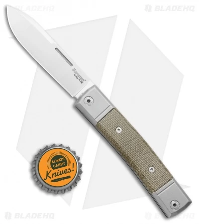 LionSteel BestMan 2 Drop Point Traditional Slip Joint Knife Green Micarta 6 LionSteel BestMan 2 Drop Point Traditional Slip Joint Knife Green Micarta - Image 4