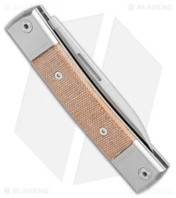 LionSteel BestMan 2 Traditional Slip Joint Knife Natural Micarta (2.875" Satin) -Knives Shop LionSteel BestMan 2 DP Traditional SJ Natural Micarta Satin BHQ 109500 jr side