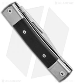 LionSteel BestMan Traditional Slip Joint Knife Ebony (2.88" Satin) 9 LionSteel BestMan Traditional Slip Joint Knife Ebony (2.88" Satin) -Knives Shop LionSteel BestMan Tradition SJ Ebony Satin BM1 EB BHQ 94377 jr side