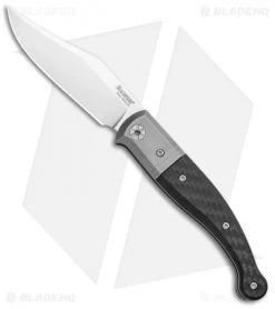 LionSteel Gitano Traditional Slip Joint Knife Carbon Fiber/Ti (3.25" Satin)