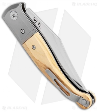 LionSteel Gitano Traditional Slip Joint Knife Olive Wood/Ti (3.25" Satin) 5 LionSteel Gitano Traditional Slip Joint Knife Olive Wood/Ti (3.25" Satin) - Image 3