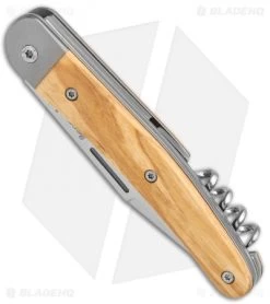 LionSteel Jack Slip Joint Knife Three Function Santos Wood (3" Satin M390) -Knives Shop LionSteel Jack Screwdriver Corkscrew SJ Ti Liner Olive Wood BHQ 125733 jr spine