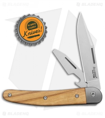 LionSteel Jack Slip Joint Knife Two Function Olive Wood (3" Satin M390) 6 LionSteel Jack Slip Joint Knife Two Function Olive Wood (3" Satin M390) - Image 4