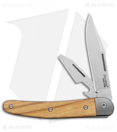 LionSteel Jack Slip Joint Knife Two Function Olive Wood (3" Satin M390) 3 LionSteel Jack Slip Joint Knife Two Function Olive Wood (3" Satin M390)