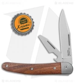 LionSteel Jack Slip Joint Knife Two Function Santos Wood (3" Satin M390) -Knives Shop LionSteel Jack Screwdriver SJ Ti Liner Santos Wood BHQ 125727 jr bottlecap