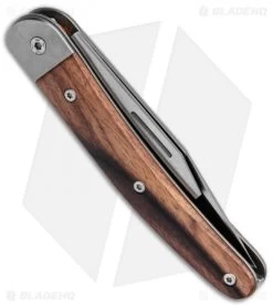 LionSteel Jack Slip Joint Knife Two Function Santos Wood (3" Satin M390) -Knives Shop LionSteel Jack Screwdriver SJ Ti Liner Santos Wood BHQ 125727 jr side