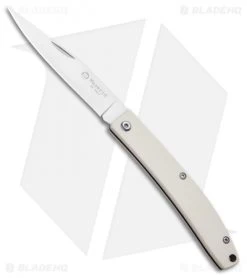 Maserin E.D.C. Gentleman Slip Joint Knife White Micarta (3.25" Satin)