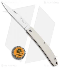 Maserin E.D.C. Gentleman Slip Joint Knife White Micarta (3.25" Satin) -Knives Shop Maserin EDC Slip Joint Knife White Micarta 164MCW BHQ 98625 ns bottlecap