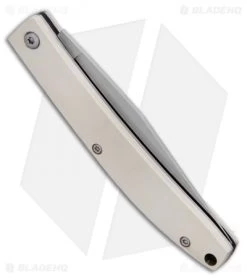 Maserin E.D.C. Gentleman Slip Joint Knife White Micarta (3.25" Satin) -Knives Shop Maserin EDC Slip Joint Knife White Micarta 164MCW BHQ 98625 ns side