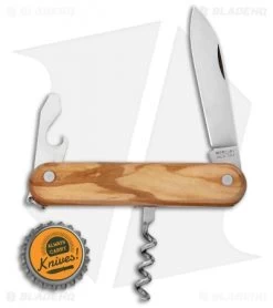 Mercury 4-in-1 Multi-Purpose Knife Olive Wood (3" Polish) 913-3LC -Knives Shop Mercury Multi Purpose Wood Handle 913 3LC BHQ 124995 jr bottlecap